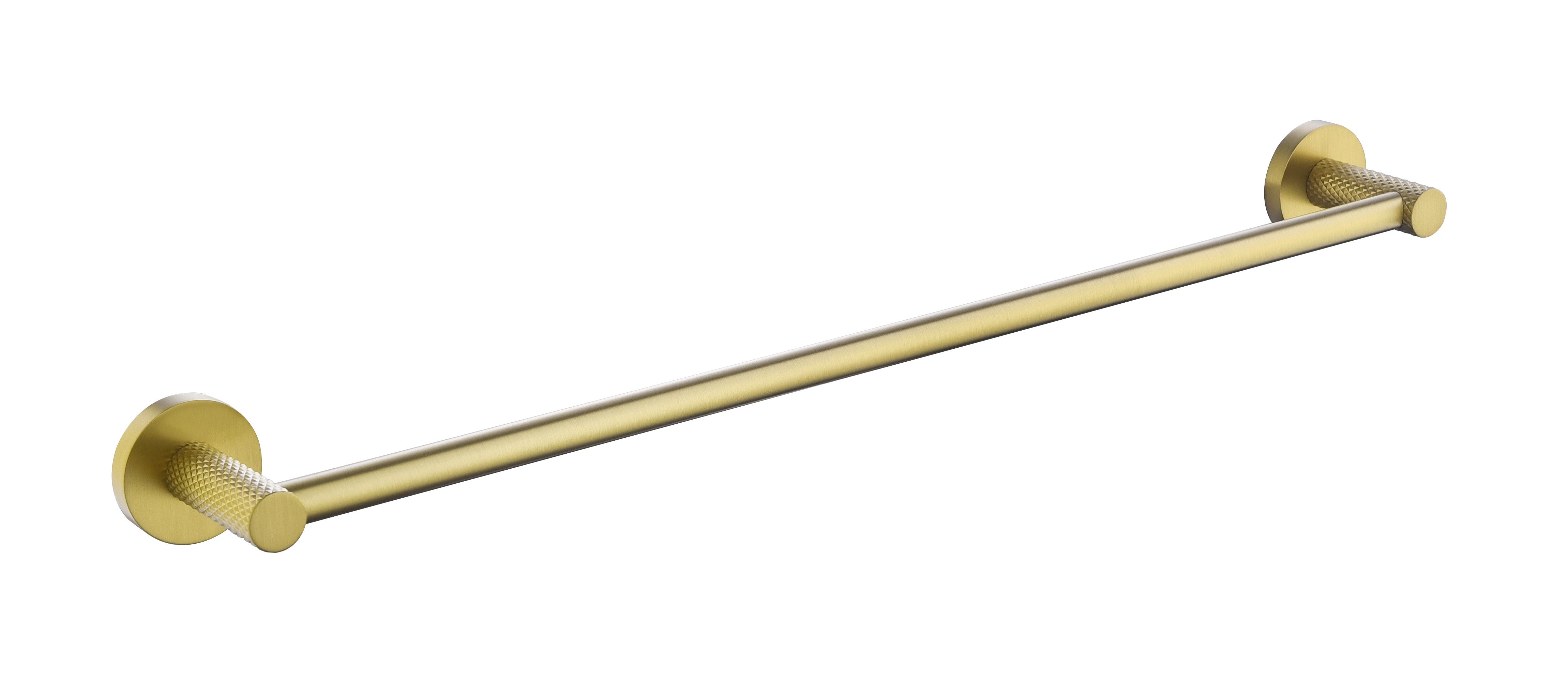 TIARA 600mm Single Towel Rail Brushed Brass