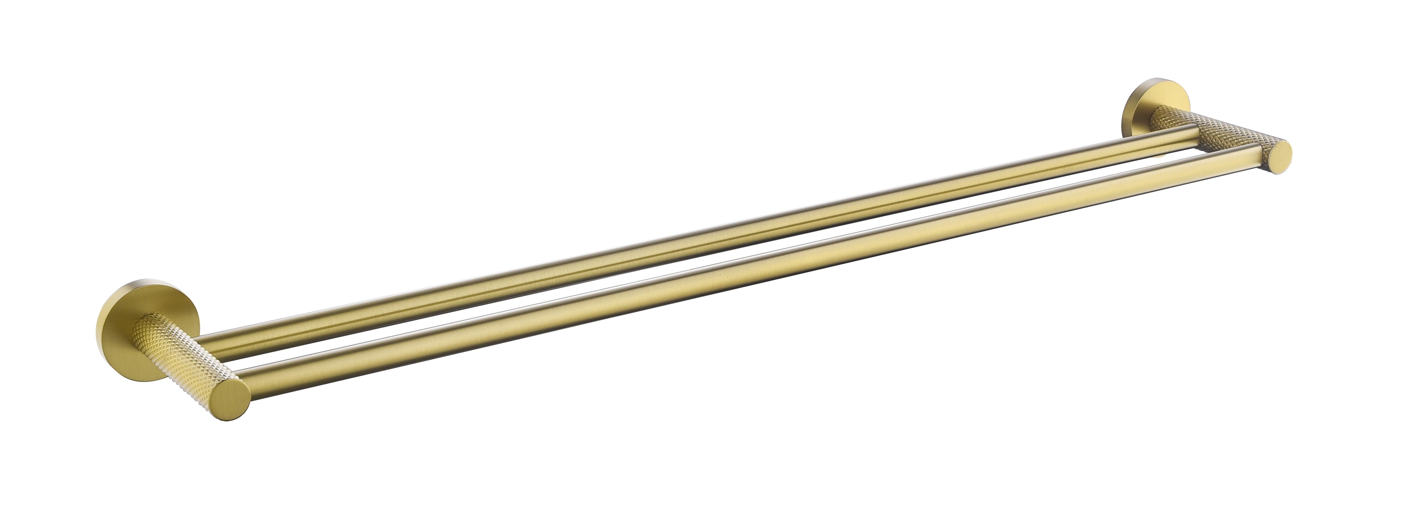TIARA 750mm Double Towel Rail Brushed Brass