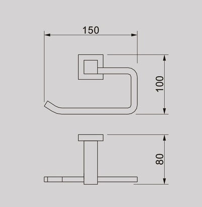 QUBI Toilet Roll Holder Matte Black