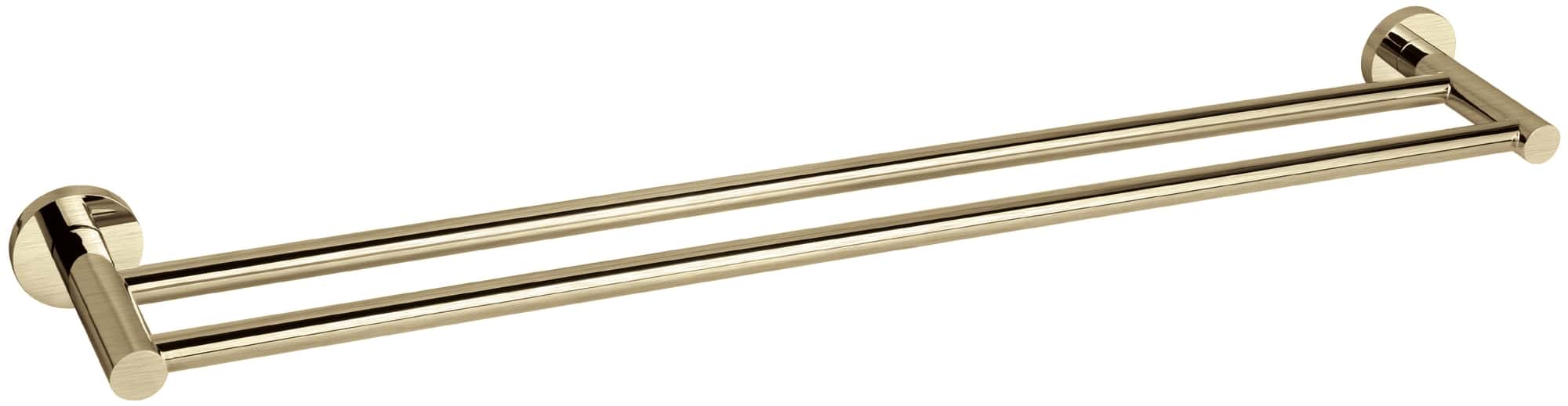 JESS 750mm Double Towel Rail Brushed Brass