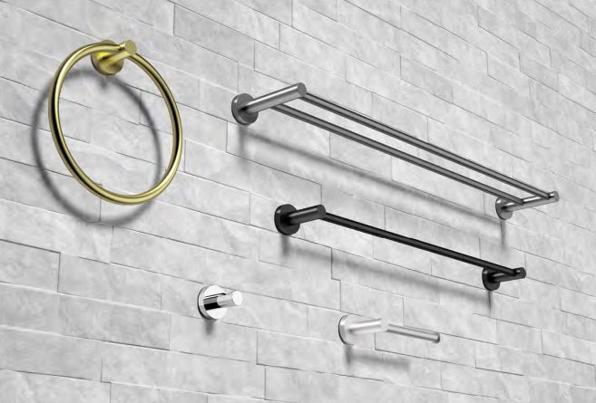 JESS 600mm Single Towel Rail Gun Metal