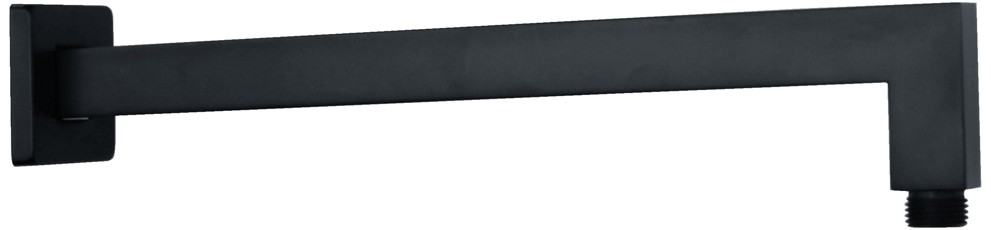 DOCCIA 35cm Square L Shape Shower Arm Matte Black