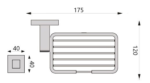 QUBI Soap Dish Chrome