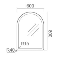 ECLIPSE Arch LED Mirror 600mm