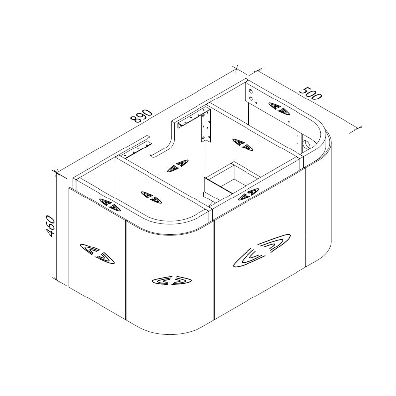 MILAN 900mm Vanity Wall Hung