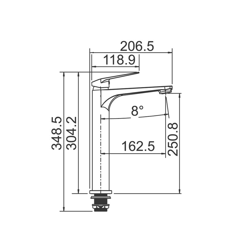 EXON Tower Basin Mixer Gun Metal