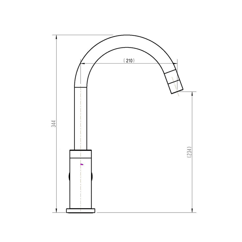 JESS Goose Neck Sink Mixer Gun Metal