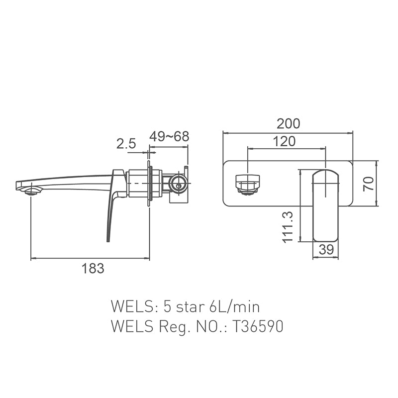 BRAVO-II Basin/Bath Set Brushed Nickel