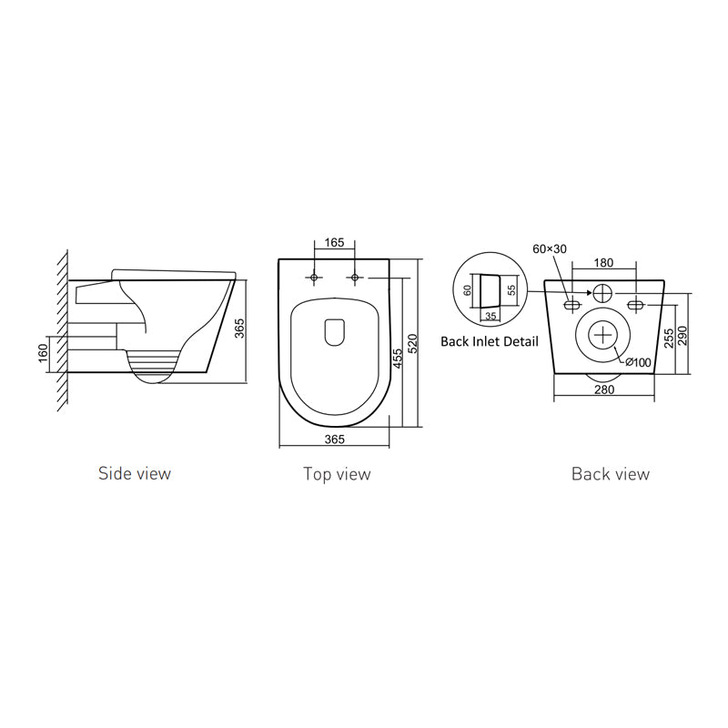 CHLOE Wall hung Toilet Pan