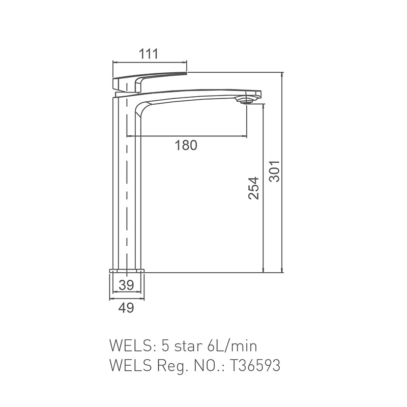 BRAVO-II Tower Basin Mixer Brushed Nickel