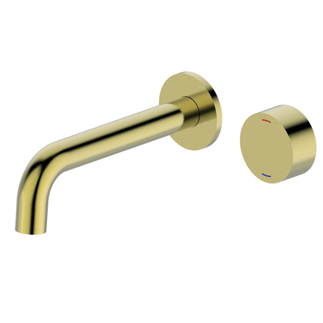 VIVO Basin/Bath mixer set with progressive cartridge in Brushed Brass