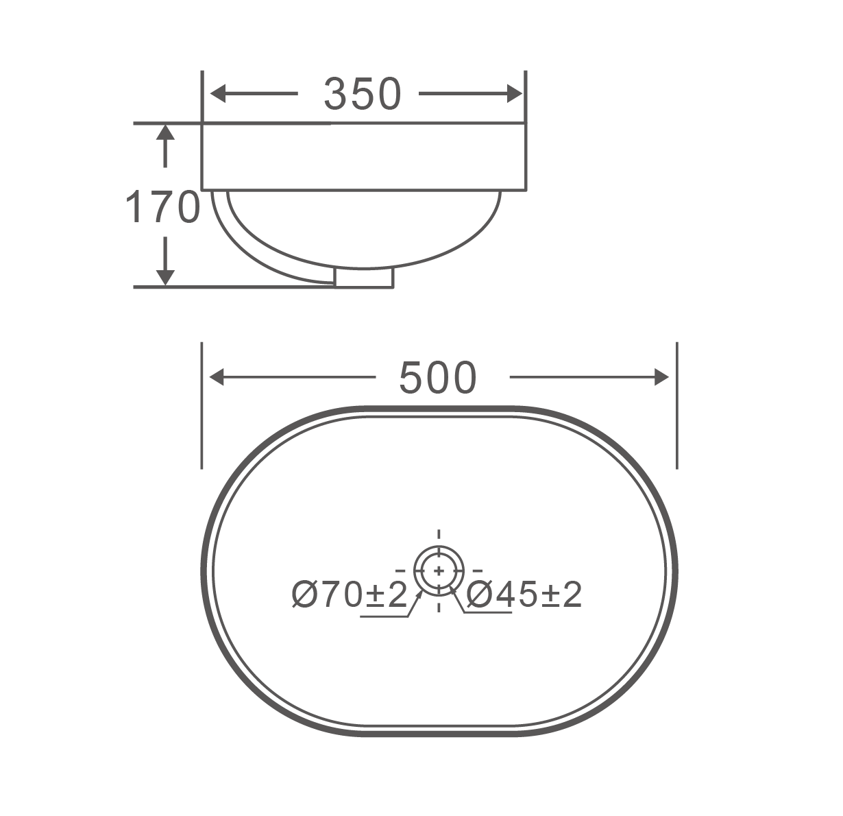 MILAN Semi Insert Basin Matte White
