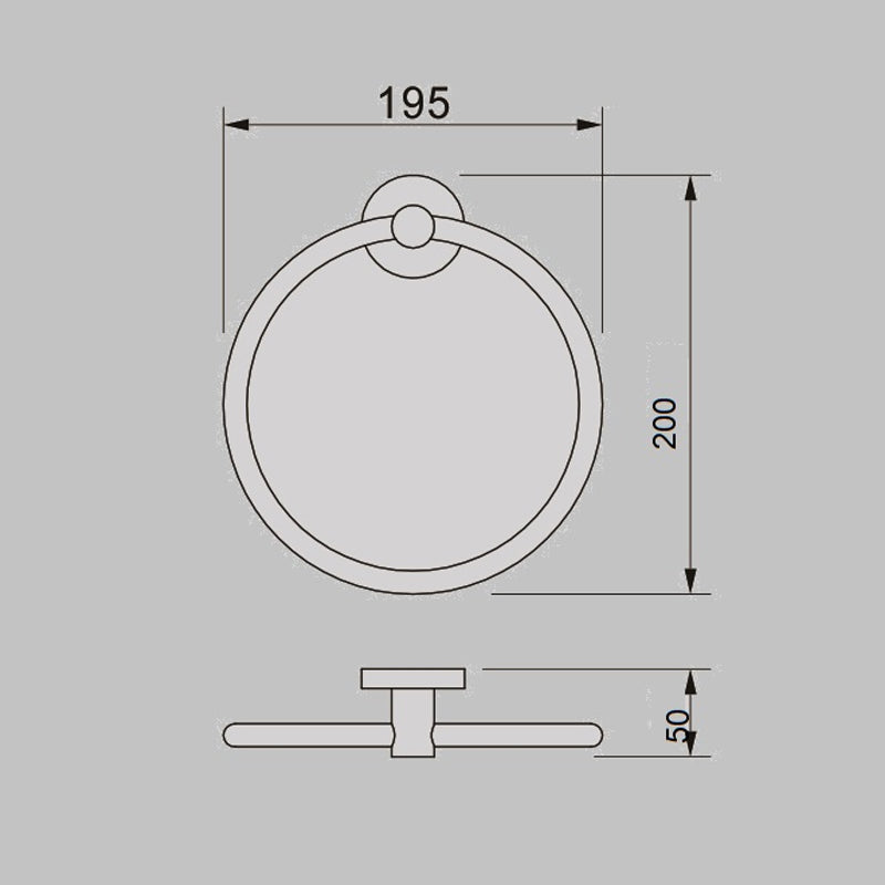 JESS Towel Ring Brushed Nickel