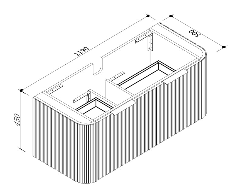 PIAZA 1200mm Wall Hung Vanity