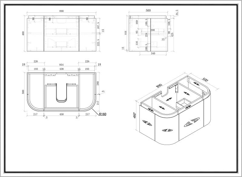 MILAN 900mm Vanity Wall Hung