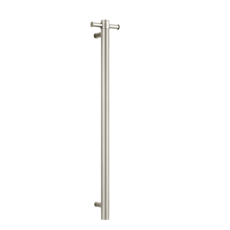 Vertical Heated Towel Bar Brushed Nickel