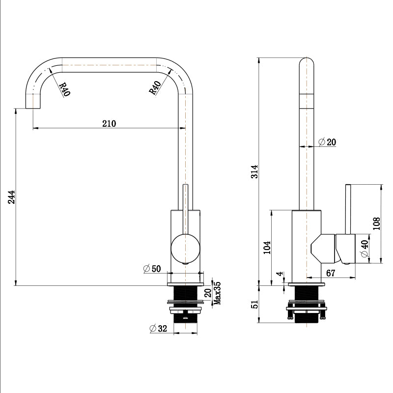 JAMIE Sink Mixer Chrome