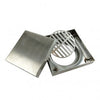 Chrome Shower Grate Floor Waste Drain Smart Insert Tile 120*120mm