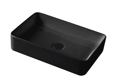 DIOR-II Above counter basin in Matte Black finish.