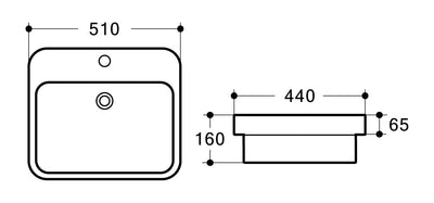 COCO half insert basin