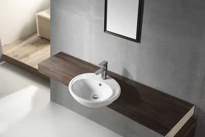 COMO semi-recess oval basin 1 t.H. Only.