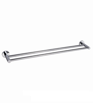 JESS double towel rail in Chrome