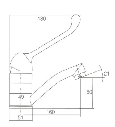 MOBI CARE swivel single lever basin mixer