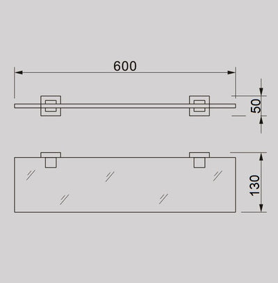 QUBI glass shelf(600mm)