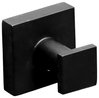 QUBI BLACK single robe hook in Matte Black