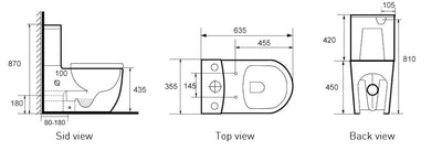 ROMEO Rimless wall faced toilet suite