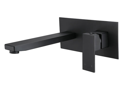 ACQUA BLACK Wall Bath/ Basin Mixer in Matt Black