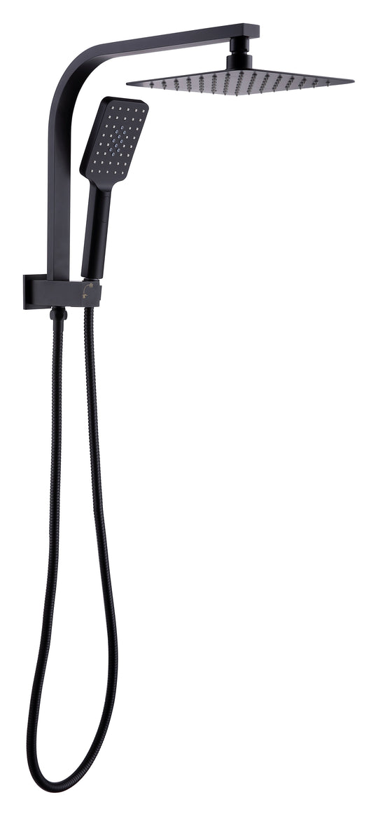 QUBI Compact Twin Shower Set In Matte Black