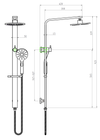 EXON Multi Function Shower Rail ( Top Bracket Inlet) With Single Hose