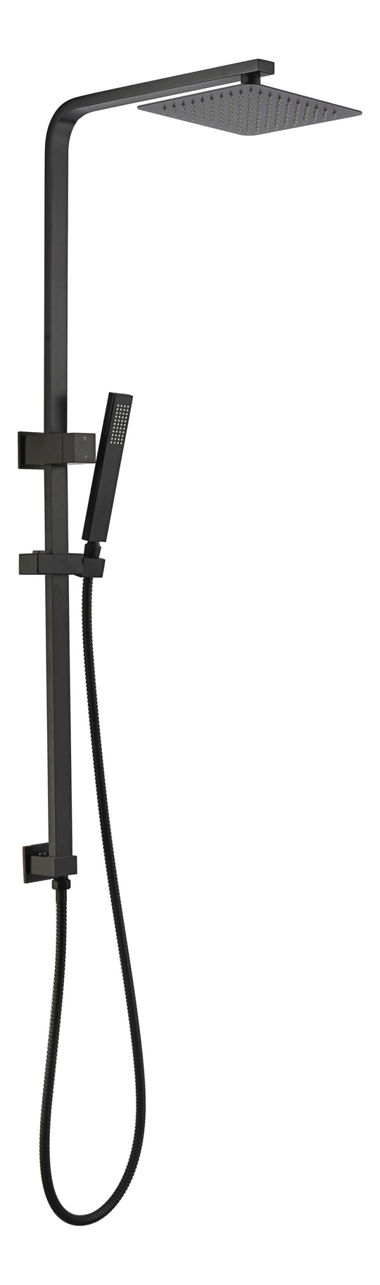 QUBI Black Square Multi Function ( Top Inlet) With Single Hose ( Bk)