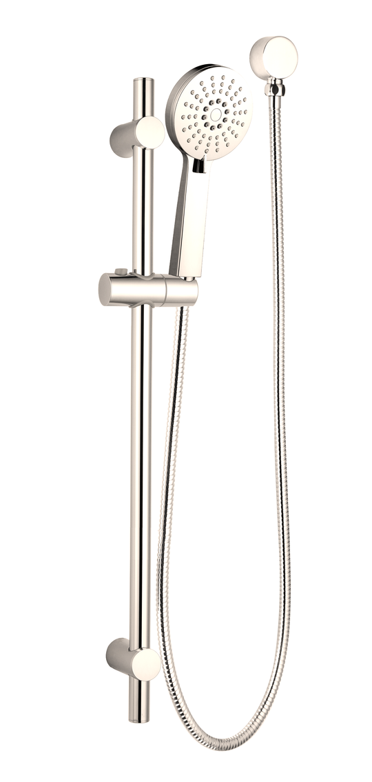 NIKO ABS Shower Rail With 3 Function Shower Head And Elbow included in Brushed Nickel