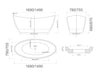 BRAVO Fr/Stand Bath 1700 White & BRAVO Free Standing Bath Tub 1500mm