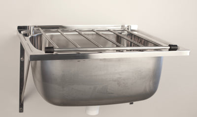 LAVASSA Stainless steel Cleaner Sink with Grate and wall Brackets