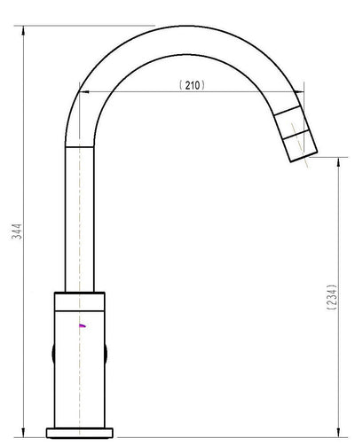 CURO Pin Hdl Sink Mixer in Matt Black