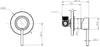 NIKO-II Pin Hdl Shower Mixer in Brushed Nickel