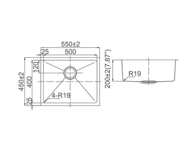 LAVASSA S/S Undermount sink