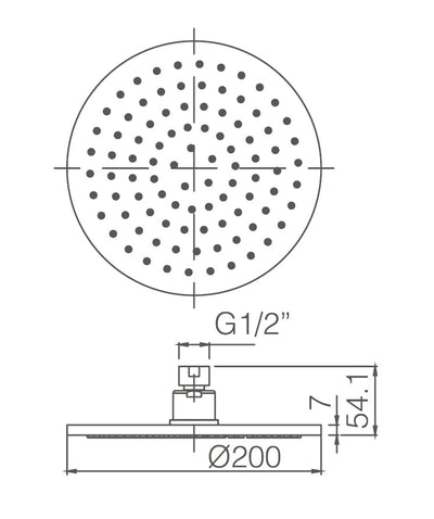 Brass Shower Head in Brushed Brass