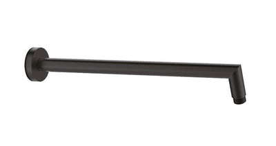 Curo L-Shaped Shower Arm in Matt Black 350mm