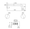 VIVO Basin/Bath set with hot and cold handle in Brushed Nickel