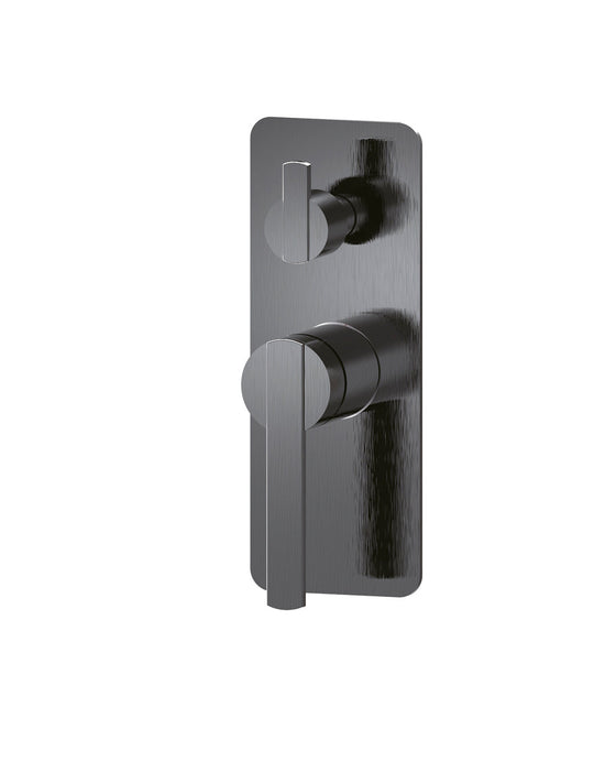 MILAN Shower mixer with diverter in Gun Metal