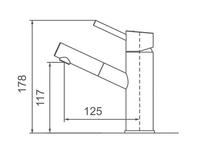 JAMIE Pin Handle Basin Mixer