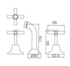 BATHMATES Fixed Bath Set 120mm Spout