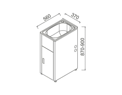 LD 3756 LAVASSA Laundry Trough& Cabinet 30L