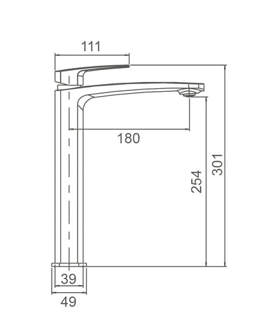 BRAVO-II High Basin Mixer in Chrome