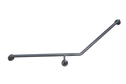 Disabled curved grab rail stainless steel finish  right hand ( facing toilet)