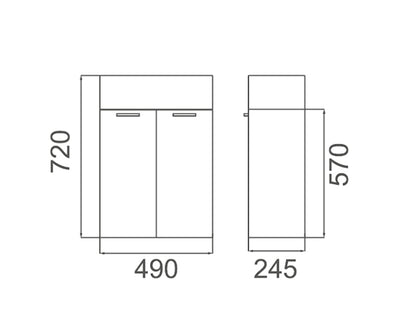 TINY 50W ( Wall Hung) Vanity